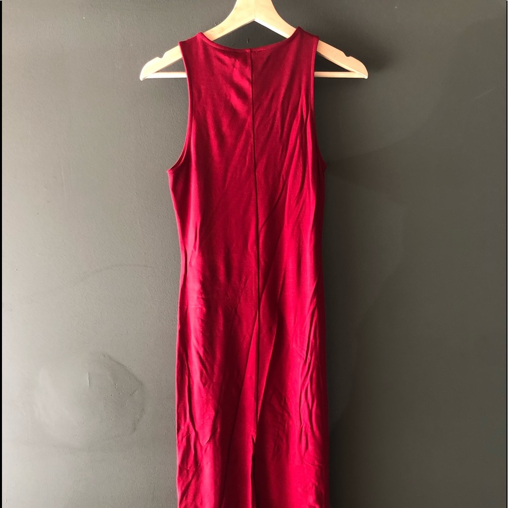 Form fitted mid maxi dress